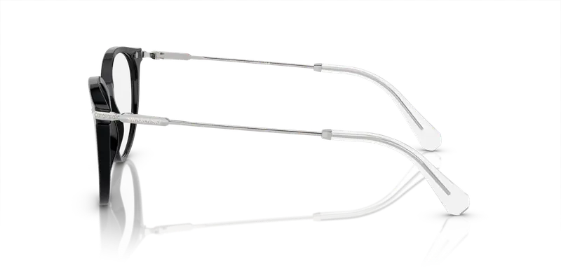 Swarovski Donna SK2009 1001 Montature da vista Acetato Nero Trasparente Pantos Normale miniatura 3