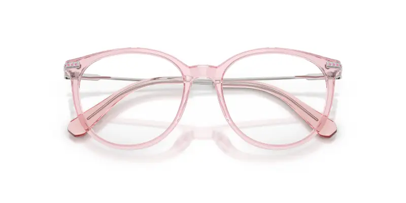 Donna SK2009 3001 Montature da vista Acetato Rosa Trasparente Pantos Normale miniatura 2
