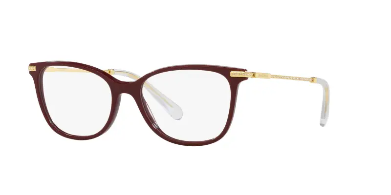 Donna SK2010 1008 Montature da vista Acetato Viola Trasparente Squadrata Normale miniatura 3