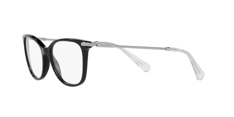 Swarovski Donna SK2010 1038 Montature da vista Acetato Nero Trasparente Squadrata Normale miniatura 3