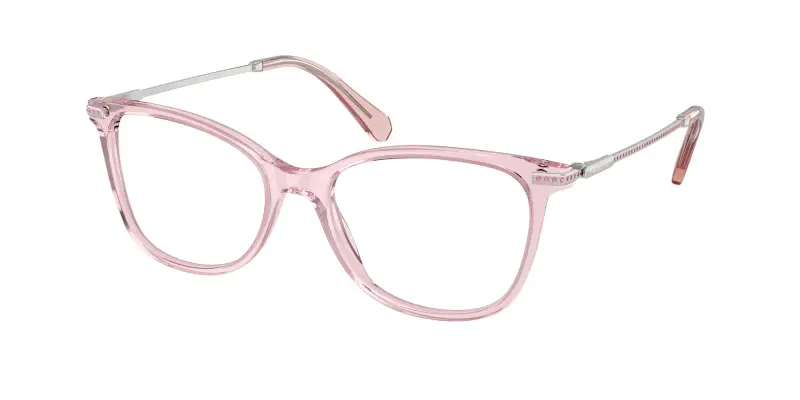 Donna SK2010 3001 Montature da vista Acetato Rosa Trasparente Squadrata Normale