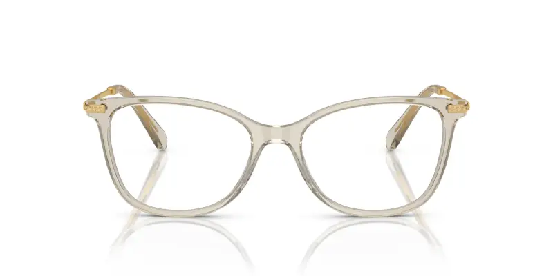 Donna SK2010 3003 Montature da vista Acetato Beige Trasparente Squadrata Normale miniatura 3