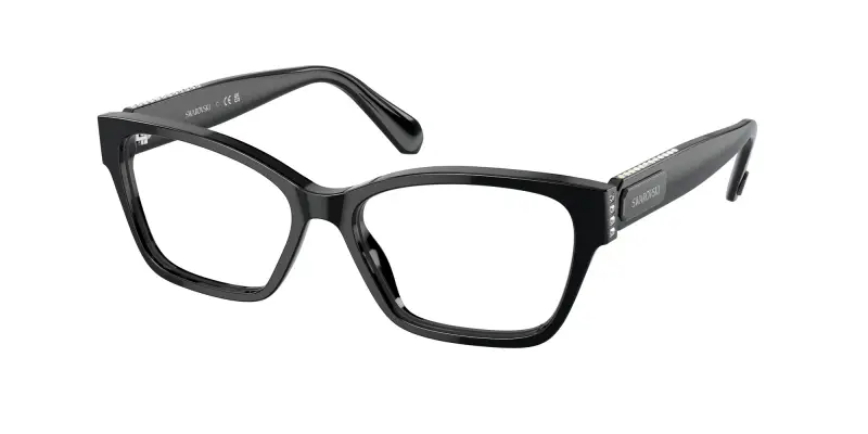 Donna SK2013 1010 Montature da vista Acetato Nero Trasparente Squadrata Normale