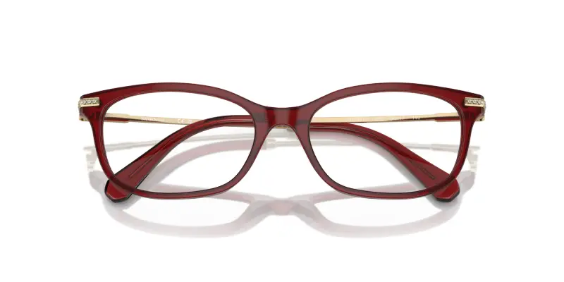 Donna SK2017 1055 Montature da vista Acetato Viola Trasparente Squadrata Normale miniatura 2