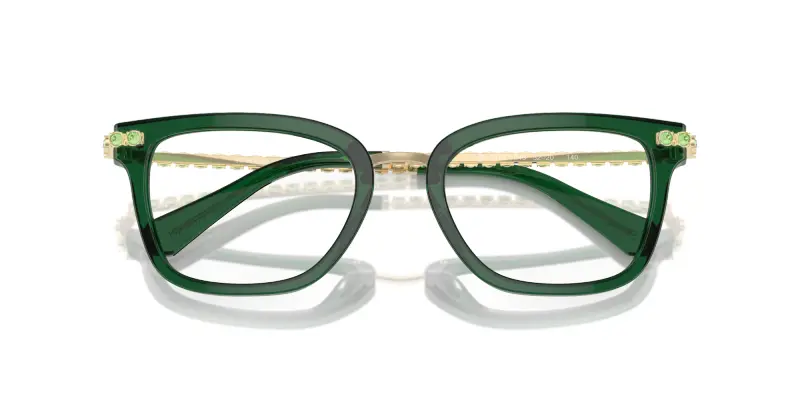 Donna SK2018 1045 Montature da vista Acetato Verde Trasparente Squadrata Normale miniatura 2