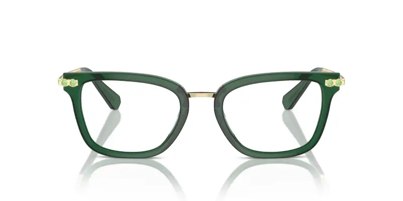 Donna SK2018 1045 Montature da vista Acetato Verde Trasparente Squadrata Normale miniatura 3