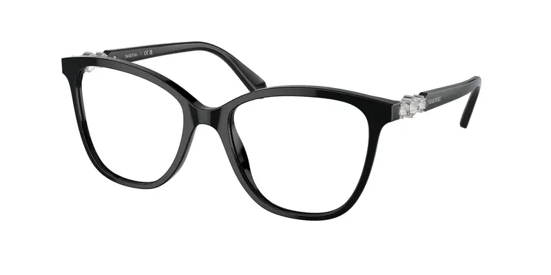 Swarovski Donna SK2020  1001 Montature da vista Acetato Nero Trasparente Squadrata Normale