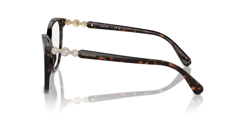 Swarovski Donna SK2020 1002 Montature da vista Acetato Marrone Trasparente Squadrata Normale miniatura 3