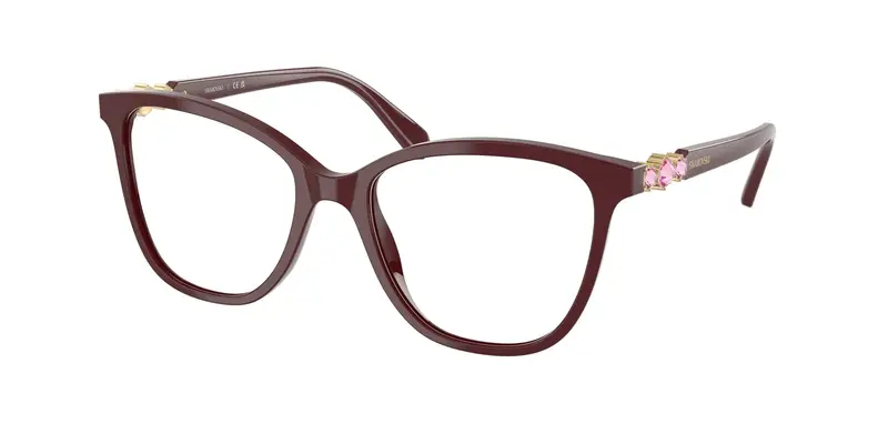 Swarovski Donna SK2020  1008 Montature da vista Acetato Viola Trasparente Squadrata Normale