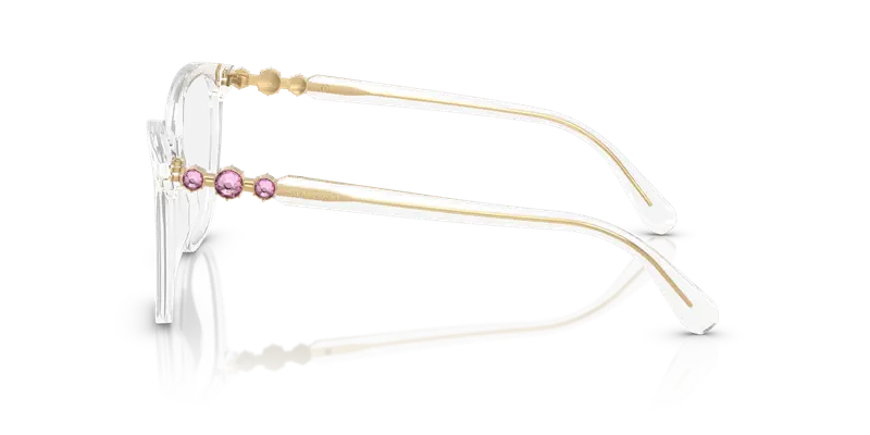 Swarovski Donna SK2020 1027 Montature da vista Acetato Trasparente Trasparente Squadrata Normale miniatura 3