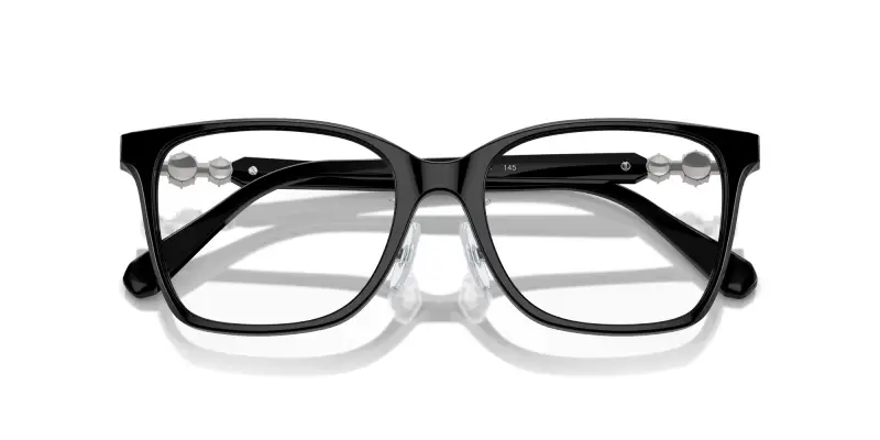 Donna SK2026D 1001 Montature da vista Acetato Nero Trasparente Geometrica Normale miniatura 2