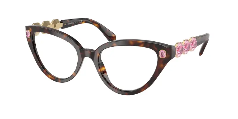 Swarovski Donna SK2028  1002 Montature da vista Acetato Tartaruga Trasparente Cat Eye Normale