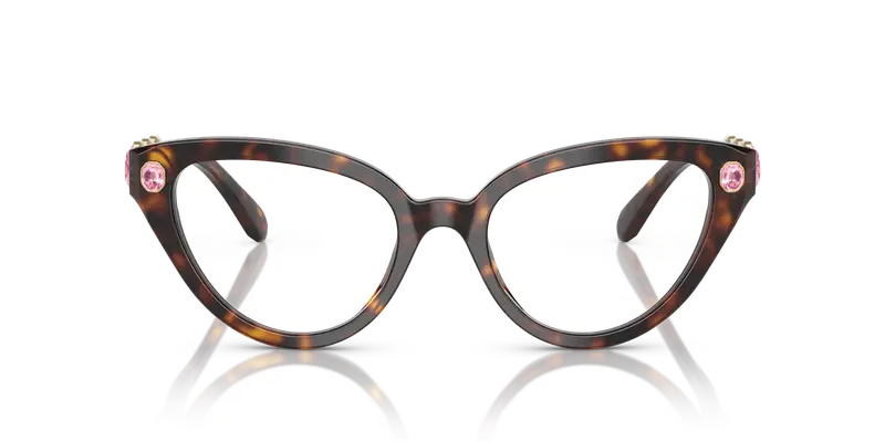 Swarovski Donna SK2028 1002 Montature da vista Acetato Tartaruga Trasparente Cat Eye Normale miniatura 2