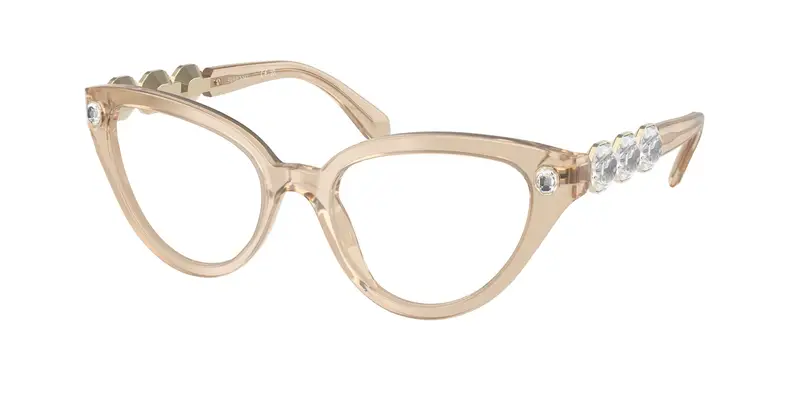 Swarovski Donna SK2028  1066 Montature da vista Acetato Beige Trasparente Cat Eye Normale