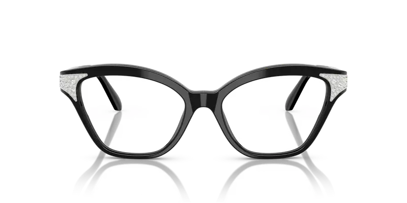 Swarovski Donna SK2029 1001 Montature da vista Acetato Nero Trasparente Cat Eye Normale miniatura 2