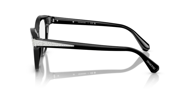 Swarovski Donna SK2029 1001 Montature da vista Acetato Nero Trasparente Cat Eye Normale miniatura 3