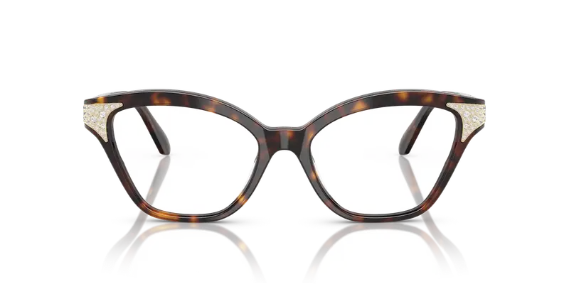 Swarovski Donna SK2029 1002 Montature da vista Acetato Marrone Trasparente Cat Eye Normale miniatura 2