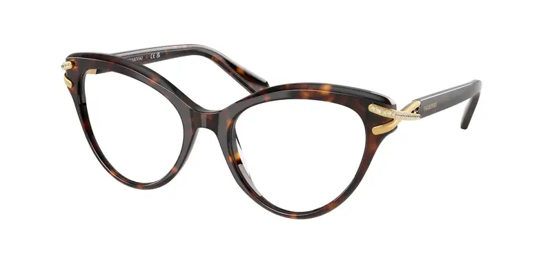 Swarovski Donna SK2030  1002 Montature da vista Acetato Tartaruga Trasparente Cat Eye Normale