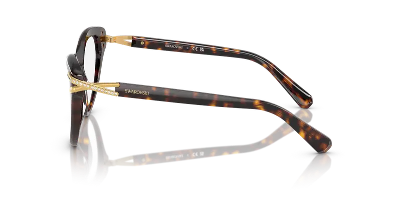 Swarovski Donna SK2030 1002 Montature da vista Acetato Tartaruga Trasparente Cat Eye Normale miniatura 3