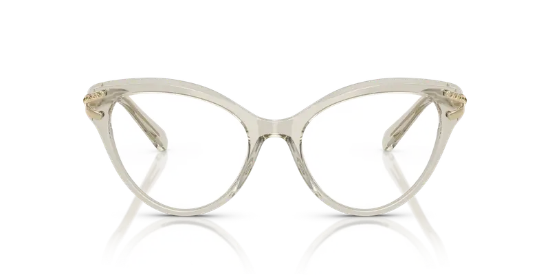 Swarovski Donna SK2030 3003 Montature da vista Acetato Marrone Trasparente Cat Eye Normale miniatura 2