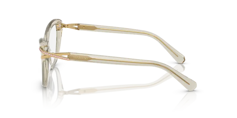 Swarovski Donna SK2031 3003 Montature da vista Acetato Marrone Trasparente Cat Eye Normale miniatura 3