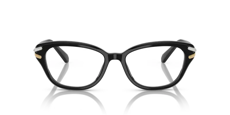 Swarovski Donna SK2032 1001 Montature da vista Acetato Nero Trasparente Pillow Normale miniatura 2