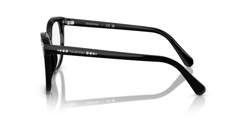 Swarovski Donna SK2033 1001 Montature da vista Acetato Nero Trasparente Farfalla Normale miniatura 3