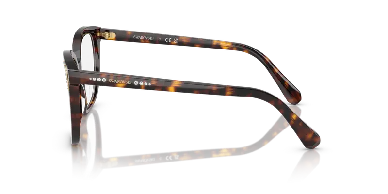 Swarovski Donna SK2033 1002 Montature da vista Acetato Tartaruga Trasparente Farfalla Normale miniatura 3