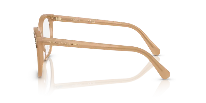 Swarovski Donna SK2033 2002 Montature da vista Acetato Beige Trasparente Farfalla Normale miniatura 3