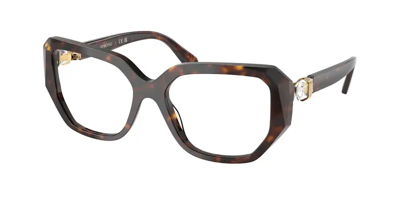 Swarovski Donna SK2035  1002 Montature da vista Acetato Tartaruga Trasparente Geometrica Normale