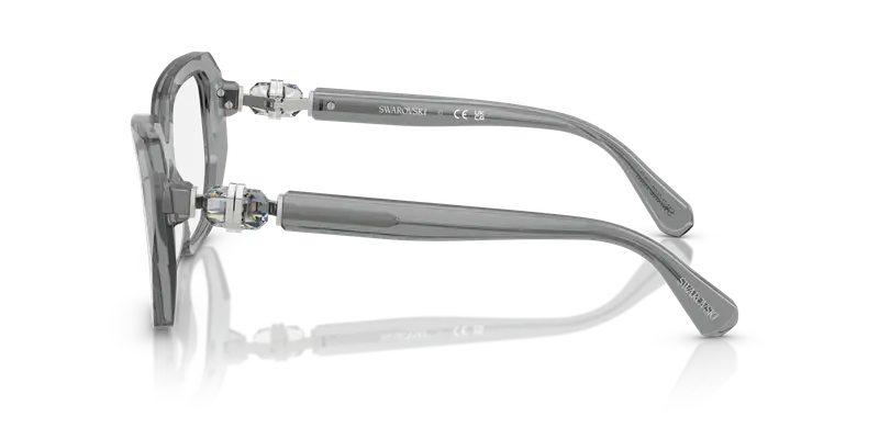 Swarovski Donna SK2035 1062 Montature da vista Acetato Grigio Trasparente Geometrica Normale miniatura 3
