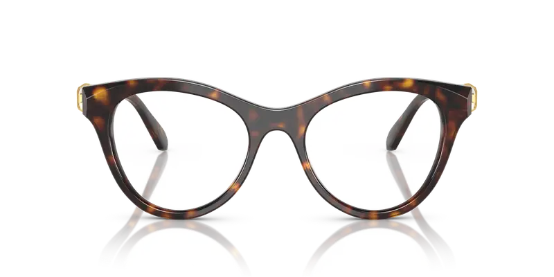 Swarovski Donna SK2036 1002 Montature da vista Acetato Marrone Trasparente Rotonda Normale miniatura 2