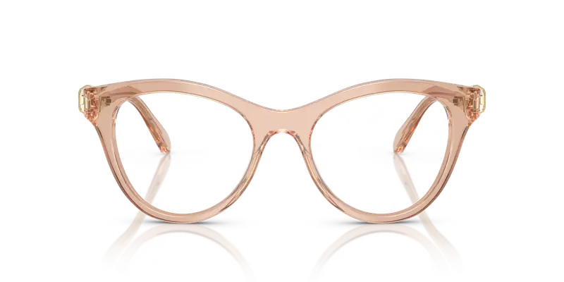 Swarovski Donna SK2036 1063 Montature da vista Acetato Marrone Trasparente Rotonda Normale miniatura 2