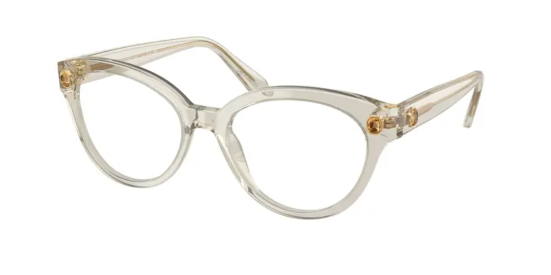 Swarovski Donna SK2037  3003 Montature da vista Acetato Marrone Trasparente Rotonda Normale