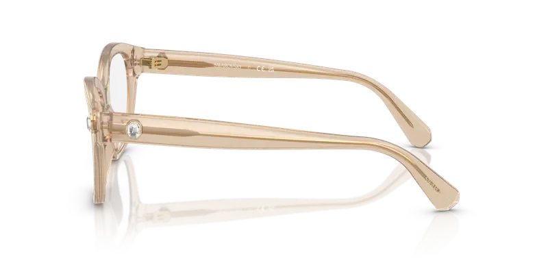 Swarovski Donna SK2038 1034 Montature da vista Acetato Beige Trasparente Pillow Normale miniatura 3