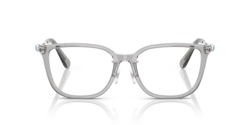 Swarovski Donna SK2041D 1069 Montature da vista Acetato Grigio Trasparente Pillow Normale miniatura 2