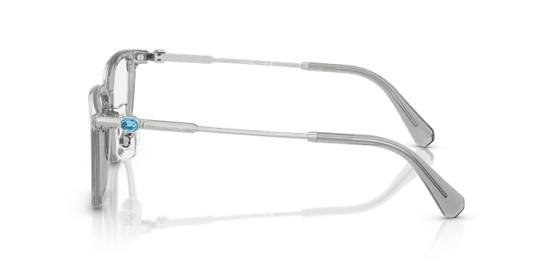 Swarovski Donna SK2041D 1069 Montature da vista Acetato Grigio Trasparente Pillow Normale miniatura 3