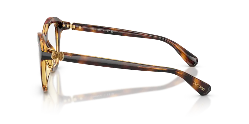 Swarovski Donna SK2042U 1002 Montature da vista Iniettato Tartaruga Trasparente Cat Eye Normale miniatura 3