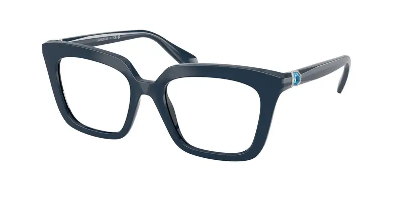 Swarovski Donna SK2043 1004 Montature da vista Acetato Blu Trasparente Squadrata Normale