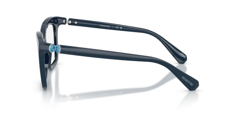 Swarovski Donna SK2043 1004 Montature da vista Acetato Blu Trasparente Squadrata Normale miniatura 3