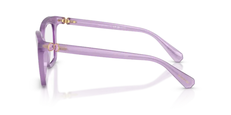 Swarovski Donna SK2043 1075 Montature da vista Acetato Viola Trasparente Squadrata Normale miniatura 3