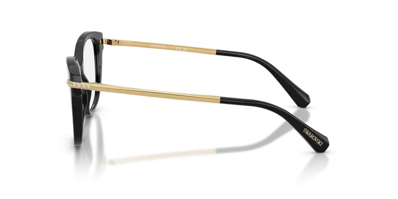 Swarovski Donna SK2044 1001 Montature da vista Acetato Nero Trasparente Squadrata Normale miniatura 3