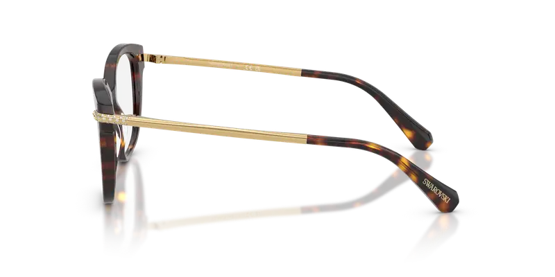 Swarovski Donna SK2044 1002 Montature da vista Acetato Tartaruga Trasparente Squadrata Normale miniatura 3