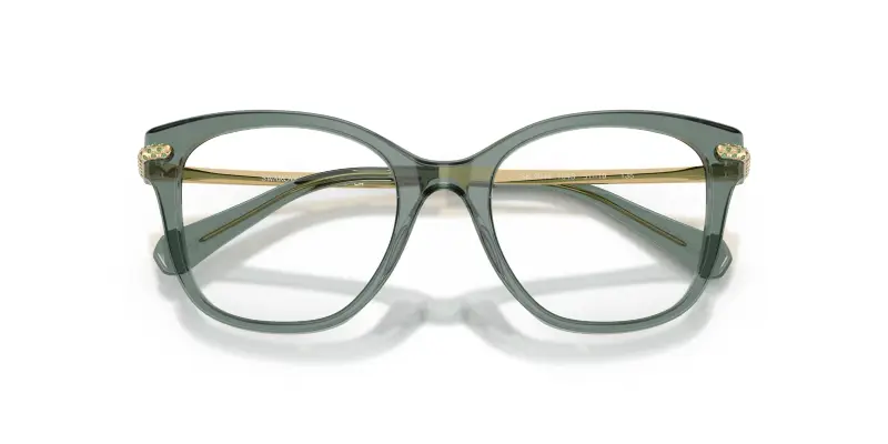 Donna SK2044 1043 Montature da vista Acetato Verde Trasparente Squadrata Normale miniatura 2