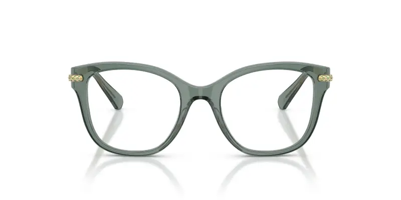 Donna SK2044 1043 Montature da vista Acetato Verde Trasparente Squadrata Normale miniatura 3