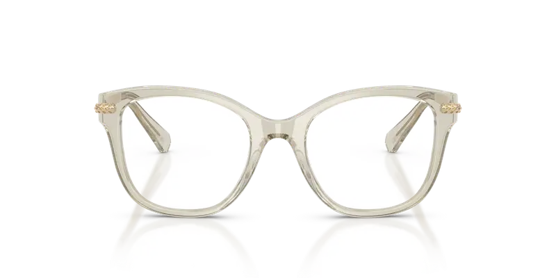 Swarovski Donna SK2044 3003 Montature da vista Acetato Marrone Trasparente Squadrata Normale miniatura 2