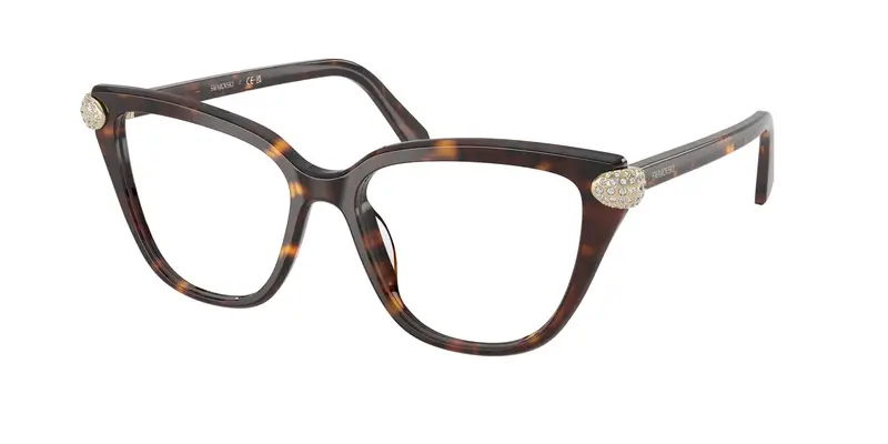 Swarovski Donna SK2045  1002 Montature da vista Acetato Tartaruga Trasparente Cat Eye Normale