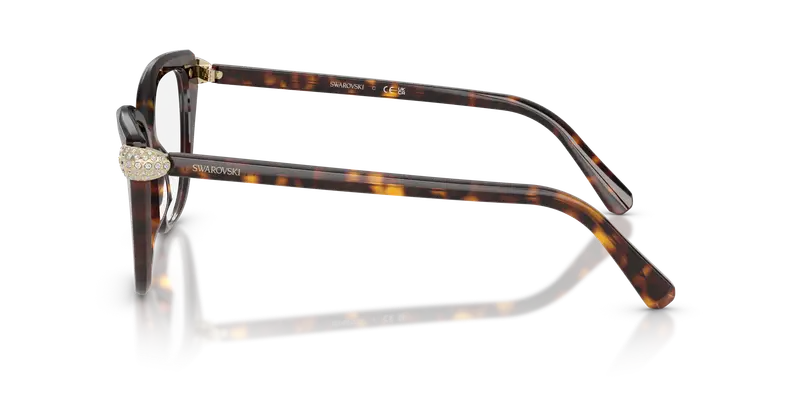 Swarovski Donna SK2045 1002 Montature da vista Acetato Tartaruga Trasparente Cat Eye Normale miniatura 3
