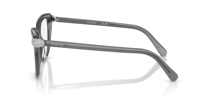 Swarovski Donna SK2045 1072 Montature da vista Acetato Grigio Trasparente Cat Eye Normale miniatura 3