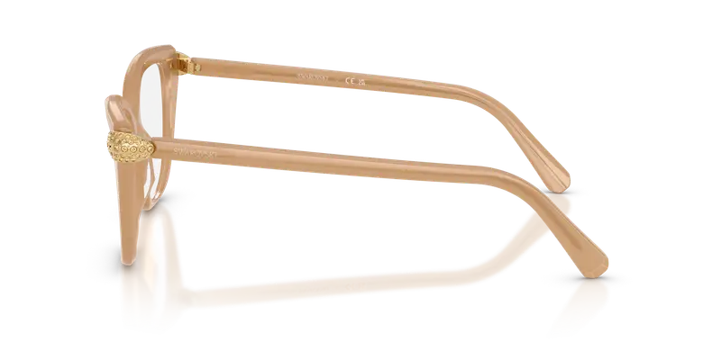 Swarovski Donna SK2045 2002 Montature da vista Acetato Beige Trasparente Cat Eye Normale miniatura 3